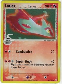 Latias 21/110 Holo MP / MHP Pokemon Card HQ Scan - Image 1