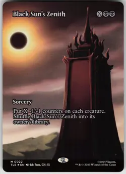 MTG Black Sun's Zenith Borderless Foil NM Avatar Last Airbender Eternal Magic 22 - Image 1