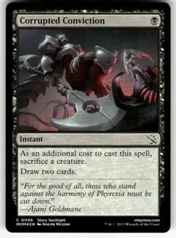 CORRUPTED CONVICTION #98 MTG MARCH OF THE MACHINE FOIL - Image 1