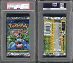 PSA 10 Gem 1999 Thick Font Venusaur Booster Pack Pokemon Unlimited Factory Seal - Image 1