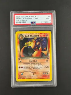 2000 Pokemon Rocket 1st Edition - Dark Charizard Holo 4/82 PSA 9 MINT - Image 1