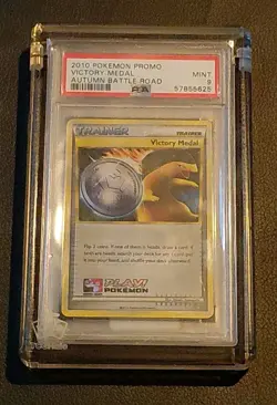 Pokemon PSA 9 Mint Victory Medal Silver Autumn 2010 - 2011 Promo - Image 1