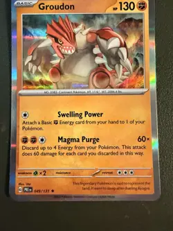 Pokemon TCG Groudon 49/131 Prismatic Evolutions SV8.5 Holo NM - Image 1