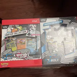 6 Pokemon TCG: Black Bolt Collection and Unova Poster Collection Sam’s Club - Image 1