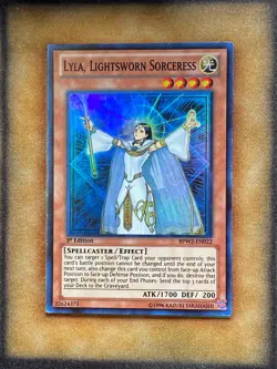 Yugioh Lyla, Lightsworn Sorceress BPW2-EN022 Super Rare 1st Ed LP - Image 1