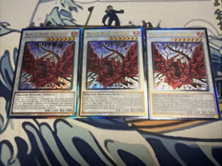 Yugioh Black Rose Dragon Prismatic Ultimate Rare RA04-EN057 Near Mint x3 - Image 1