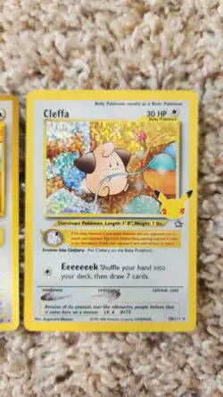 Cleffa #20/111 Celebrations 25th Anniversary and Japanese Neo Genesis 2 card lot - Image 2