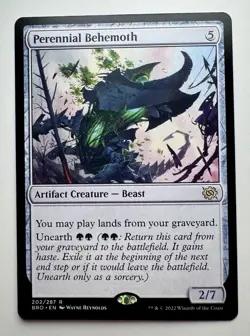 Perennial Behemoth 0262 Non Foil Rare Outlaws of Thunder Junction MTG NM - Image 1