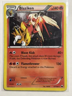 Blaziken 17/108 - Dark Explorers Holo Rare Pokemon Card - Image 1