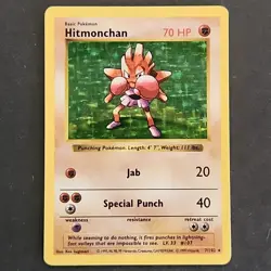 Shadowless Hitmonchan - Pokemon Base Set VTG - Image 1