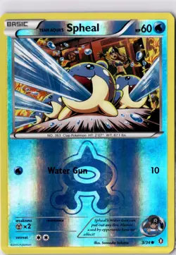 Team Aqua's Spheal 3/34 Common Double Crisis Pokemon Lightly Played - Image 1