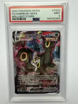 PSA 9 Umbreon Vmax Pokemon Sword & Shield Brilliant Stars TG23/TG30 - Image 1