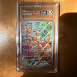 TAG GEM MINT 10 20th 2024 Pokemon Twilight Masquerade Eevee 188/167 SV06 Holo IR - Image 4