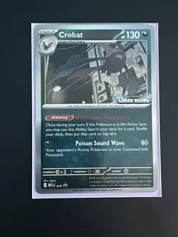 Pokemon Chaos Rising Crobat Pre-Release Stamped Promo Holo - Image 1