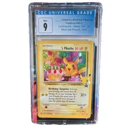 Pokemon Birthday Pikachu 24/53 Celebrations Holo CGC 9 50 HP - Image 1