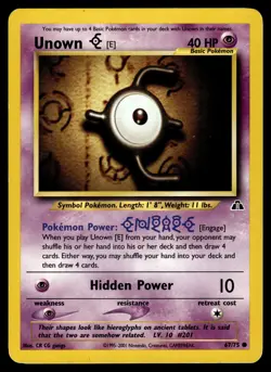 UNOWN [E] - 67/75 Common Neo Discovery Pokemon MP - Image 1