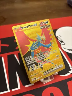 Pokemon TCG Roaring Moon EX Gold Hyper Rare Card Paradox Rift 262/182 - Image 2
