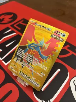 Pokemon TCG Roaring Moon EX Gold Hyper Rare Card Paradox Rift 262/182 - Image 3