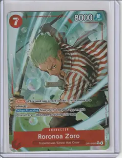 One Piece | Roronoa Zoro - OP14-015 Alt Art The Azure Sea's Seven Foil - Image 1