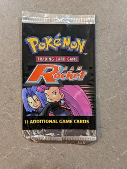POKEMON TCG 2000 Team Rocket Unlimited Empty Booster Pack JESSIE JAMES NO CARDS - Image 1
