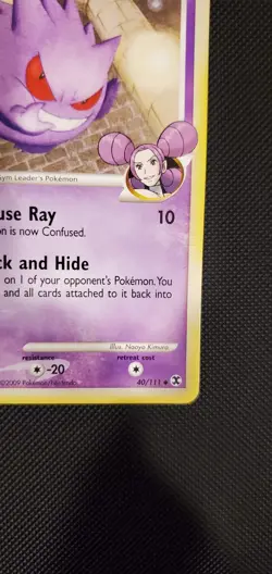 Pokemon TCG Gengar GL 40/111 DPP Rising Rivals Regular Uncommon Card EN 2009 - Image 4