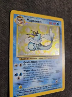 Vaporeon Holo Rare Jungle 12/64 Pokemon Card - - Image 3
