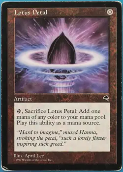 Lotus Petal Tempest VHP/DAMAGED Artifact Common CARD (518502) ABUGames - Image 1
