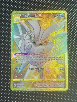 Pokemon Sword & Shield Rebel Clash Frosmoth Holo Card 204/192 Gold Secret Rare - Image 1