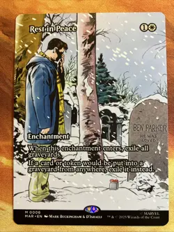 MTG Borderless Rest in Peace Marvel's Spider-Man Eternal-Legal Rare Near-Mint!! - Image 1