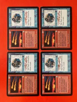 MTG - 4x Fire Ice - Apocalypse - signed by Franz Vohwinkel - Image 1