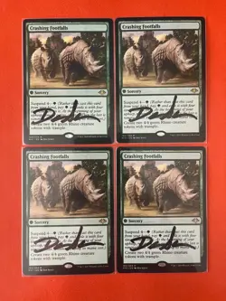 MTG - 4x Crashing Footfalls - Modern Horizons - signed by Dan Scott - Image 1