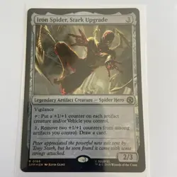 MTG: Iron Spider, Stark Upgrade 0166 (Foil) - Spider-Man Rare NM - Image 1