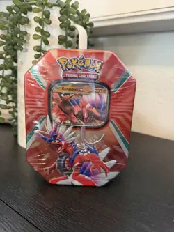 Pokemon TCG Paldea Legends Koraidon ex Tin Sealed Scarlet Violet 4 Booster Packs - Image 1