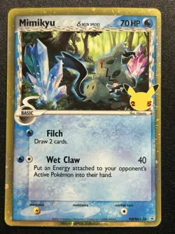 Pokemon TCG Mimikyu (Delta Species Celebrations) SWSH136 Black Star Promo - Image 1