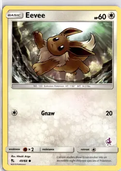 Eevee 49/68 Mewtwo Deck Battle Academy 2020 Pokemon Trading Card TCG - Image 1