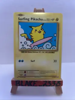 2016 POKEMON EVOLUTIONS 111/108 SECRET RARE SURFING PIKACHU REGULAR - Image 1