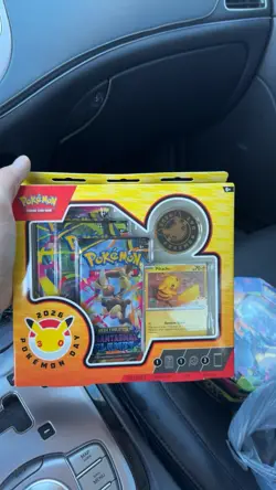 Pokemon Phantasmal Flames TCG Box (2026) Pikachu Promo, Coin, Boosters - Image 1
