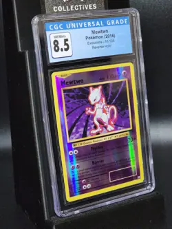 MEWTWO Reverse Holo #51 Pokemon TCG 2016 Evolutions CGC 8.5 NM/Mint+ - Image 1