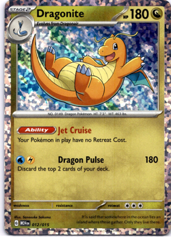 Pokemon TCG Dragonite 012/015 McDonald's 2024 Holo Rare Near Mint - Image 1