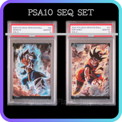 PSA 10 -- Dragon Ball Japanese Itajaga Card -- Vol.4 Son Goku Vegeta japanese - Image 1