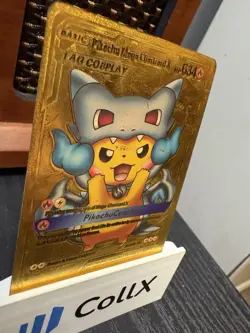 Pikachu Poncho Mega Charizard X Pokemon Card Collectible/Gift/Display - Image 2