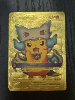 Pikachu Poncho Mega Charizard X Pokemon Card Collectible/Gift/Display - Image 5
