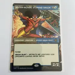 MTG: Spider-Woman, Stunning Savior 0230 ( Borderless ) - Spider-Man Rare NM - Image 1