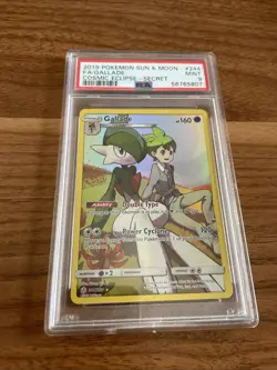 Gallade Full Art Secret Rare 244/236 Pokemon Sun & Moon Cosmic Eclipse PSA 9 - Image 1