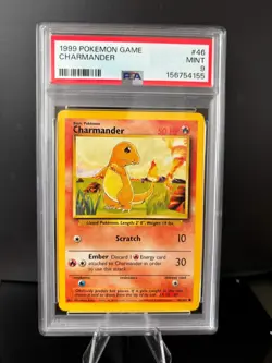 1999 Pokemon Game Charmander #46/102 PSA 9 - Image 1