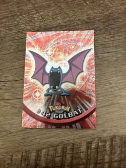 1999 Topps Pokemon TV Animation GOLBAT #42 Texture Holo Silver Foil Black Logo - Image 5