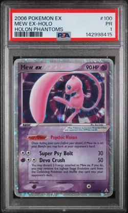 2006 POKEMON EX HOLON PHANTOMS #100 MEW EX-HOLO PSA 1 - Image 1