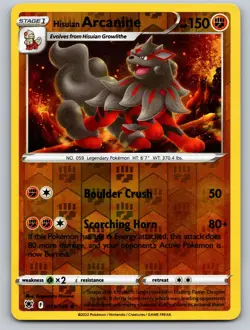 Hisuian Arcanine 071/189 Rare Astral Radiance Reverse Holo Near Mint - Image 1