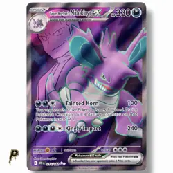 2025 Pokemon Destined Rivals Team Rocket's Nidoking ex 216/182 Full Art Holo NM - Image 1