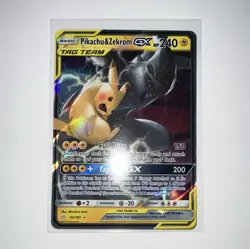 The Pokemon Company Pikachu & Zekrom GX 33/181 Team Up UR Holo Eng 240HP - Image 1